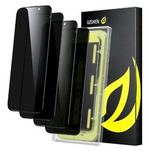4 Pack WSKEN for iPhone 15 Privacy Screen Protector Auto-Dust Removal Full...