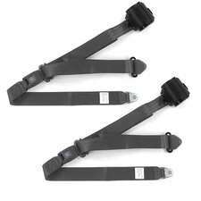 Chevy Nova 1968-1974 Standard 3pt Charcoal Retract Bucket  Seat Belt Kit-2 Belts