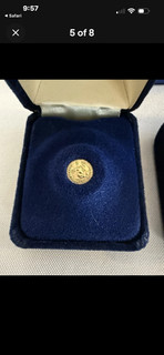 1980 IMM 14K Gold Miniature Krugerrand W/Box
