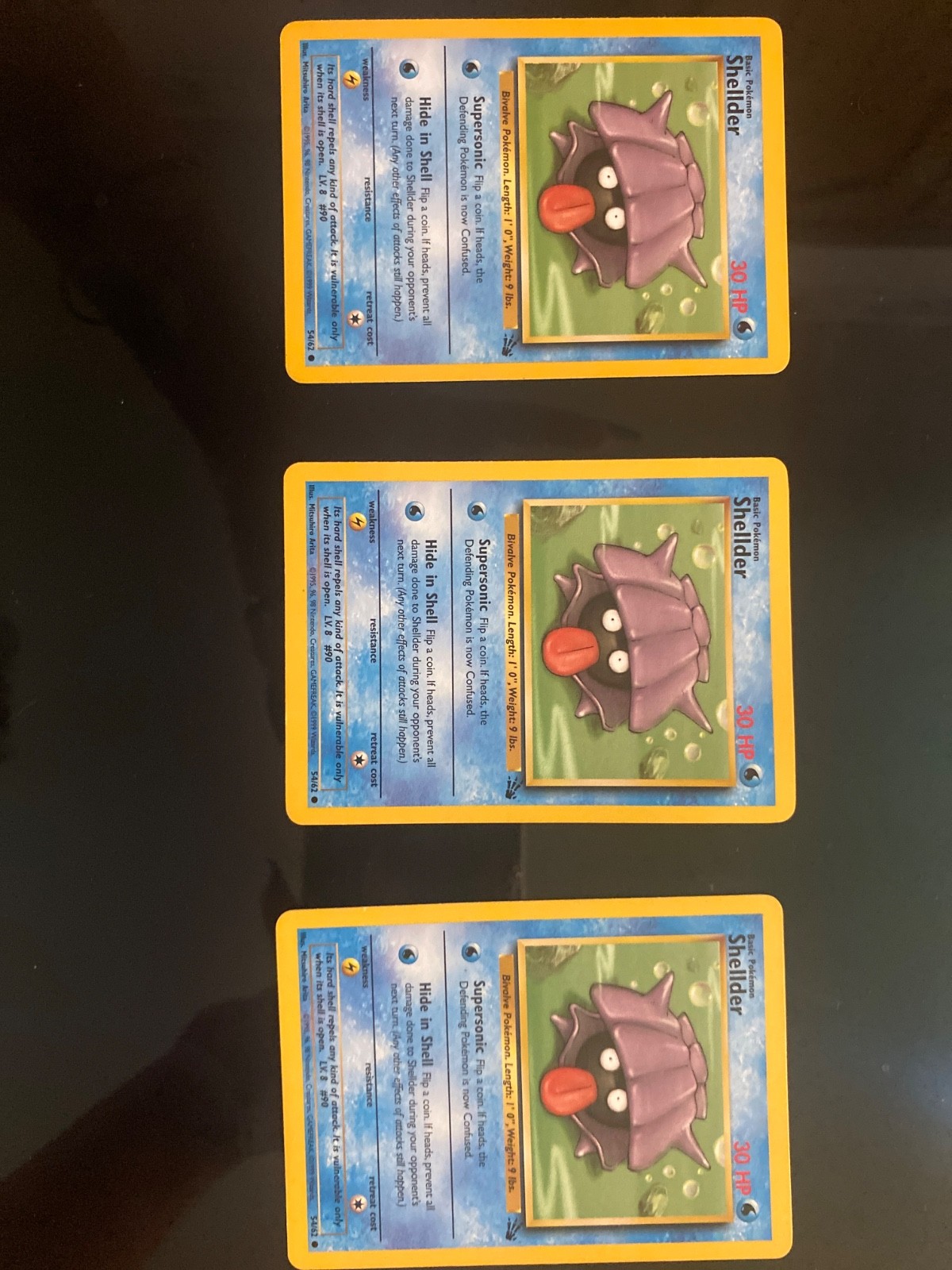 Pokémon TCG Shellder Fossil 54/62 Regular 1999-2000 Wizards Base Set...