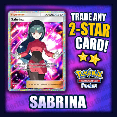 Pokemon TCG Pocket - Sabrina - 2 Star Trainer Karte - Englisch - Trading Fast  
