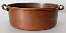 Vintage O.D.I Solid Copper Confiture Pot w/Brass Handles- Made in Korea - 7"