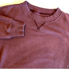 Aerie Desert Sweatshirt Womens Small Pink Burgundy Oversized V-Stitch Pullover