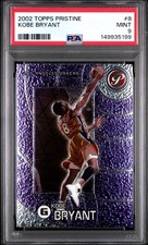 2002 TOPPS PRISTINE KOBE BRYANT CHROME CARD #8 *GRADED PSA MINT 9 - LAKERS!