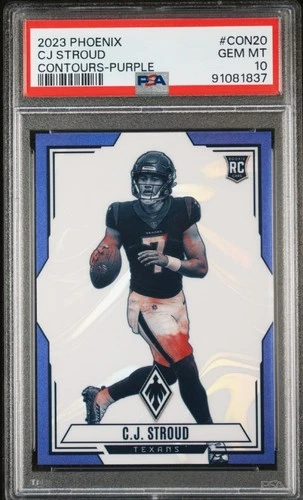 2023 Panini Phoenix - Rookie Contours #CON-20 C.J. Stroud Purple /125 PSA 10