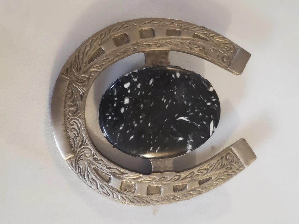 Horseshoe Belt Buckle In Collectible Western Americana Belt 