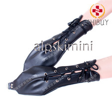 Bondage Wetlood Leather Lockable Gloves Handcuffs wirst cuffs for Men Women