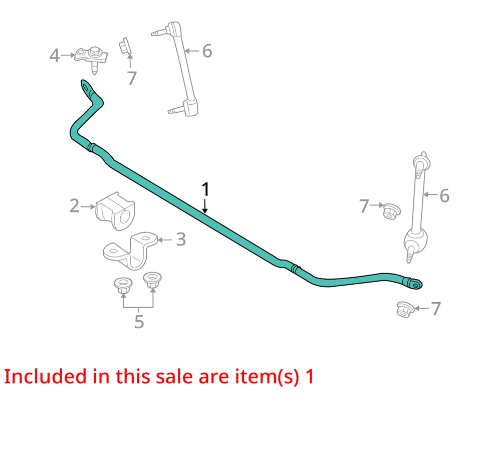 2008 Lincoln Navigator AWD Rear Stabilizer Bar OEM 98K Miles - LKQ360166968 - Image 4 of 4