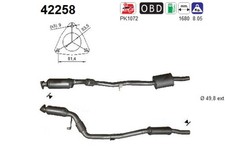 KATALYSATOR FÜR AUDI A6 C6 (4F2), AUDI A6 C6 AVANT (4F5) - AS 42258