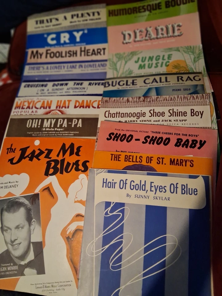 *RARE* VINTAGE LOT (46) MINT SHEET MUSIC 1910-1950s RARE! - Image 3 of 4