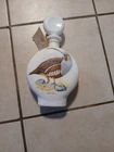 VTG 1969 Edition No. 4 Mountain Quail Dant Whisky Milk Glass Lidded Decanter