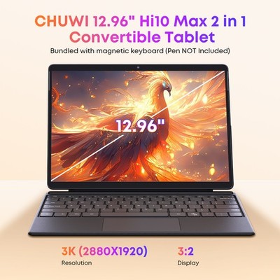CHUWI Hi10 Max 12.96インチ 12+512GB CHUWI 12.96 inch Hi10 Max 2 in 1 Set Windows 11 TABLET/LAPTOP 12GB