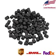 100 Pcs Black Plastic Car Tire Rimvalve Stems Wheel Tyre Air Caps Dust Cover 100 Pcs Black Plastic Car Tire Rimvalve Stems Wheel Tyre Air Caps Dust Cover