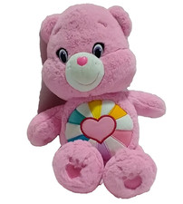 Care Bear Hopeful Heart Plush Toy 14" Pink 2016 Edition Stuffed Animal Just Play