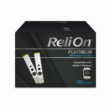 ReliOn Platinum Blood Glucose Test Strips, 100 Count Diabetes Test Strips, for