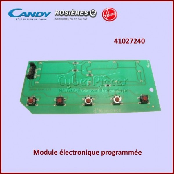 Carte de commande Candy 41027240 module électronique pour machine à laver