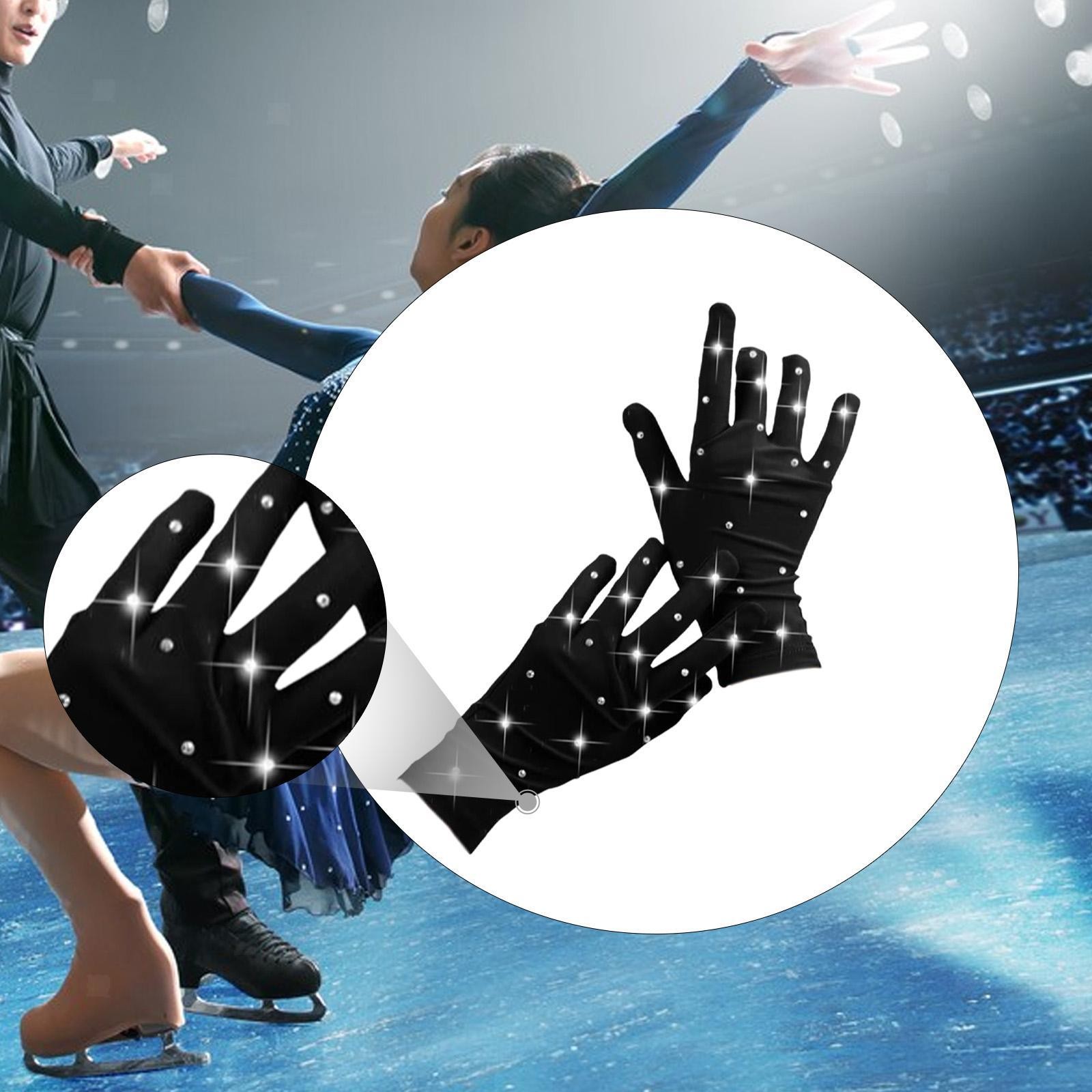 Eiskunstlauf Wettkampfhandschuhe  mit  Winterhandschuhe zum Testen