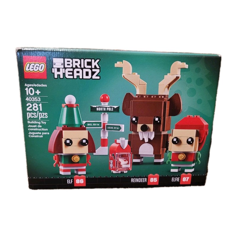 🎄 Lego Brick Headz 40353 Santa's Xmas Elf 86 Reindeer 85 Elfie 87 New Heads 
