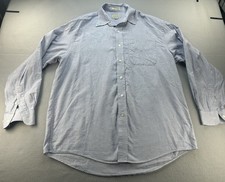 Cutter Buck Mens Button Down Shirt Blue L Large Cotton Pre-owned