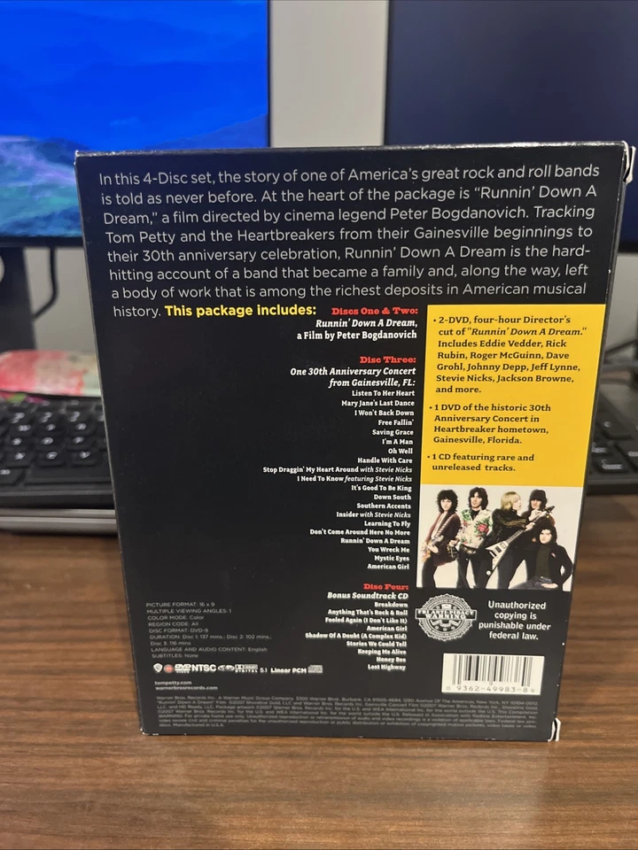 Tom Petty and the Heartbreakers: Runnin' Down a Dream (DVD, 2008) 4 Disc Set - Image 2 of 4