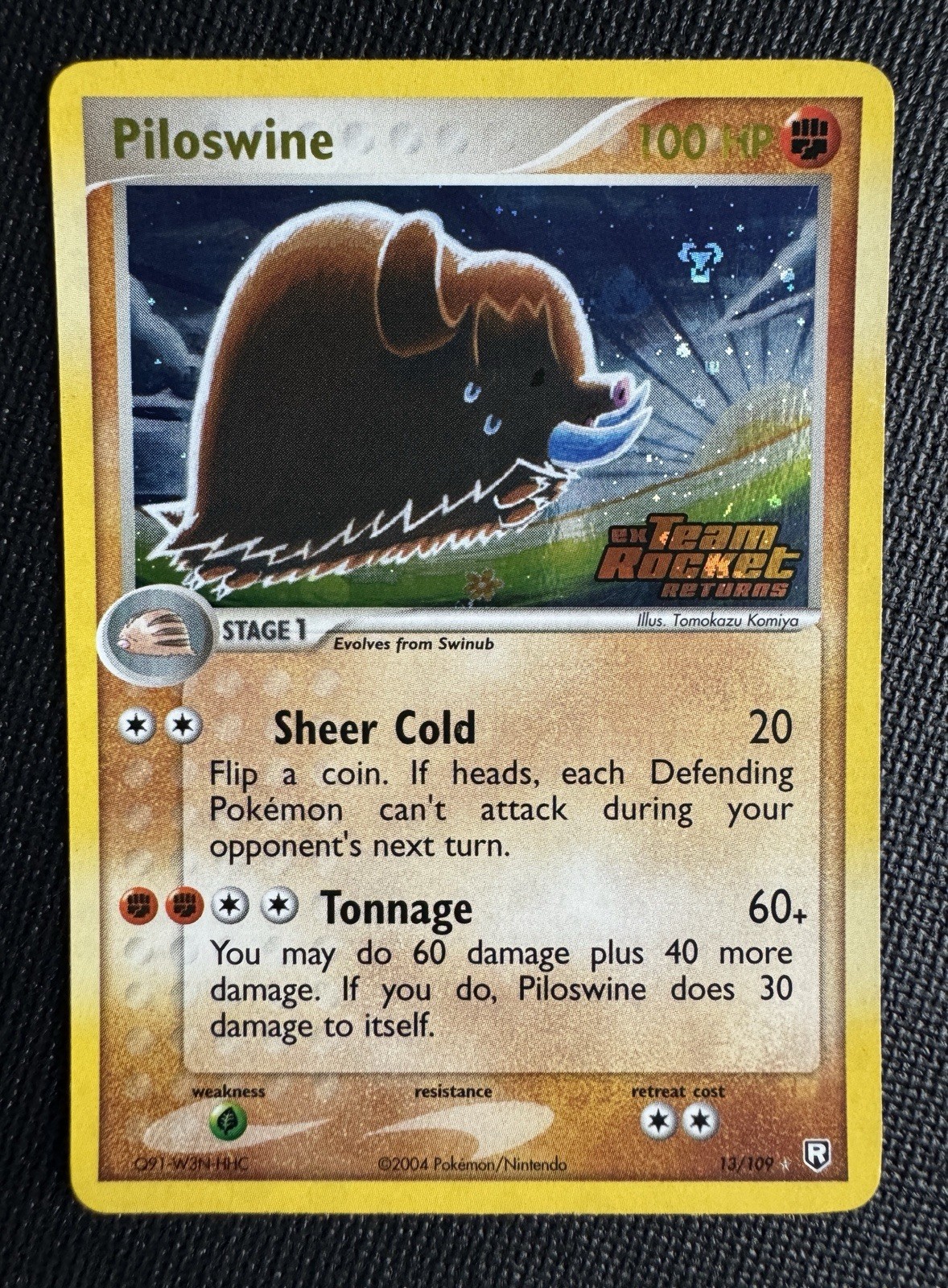Piloswine 13/109 Reverse Holo STAMPED EX Team Rocket Returns Komiya NM Pokémon