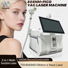 Mecavie 4 Wavelength 2in1 Laser Hair  Pigment Removal Salon Machine