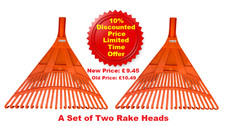2 Lawn Grass Leaf Rake Head
