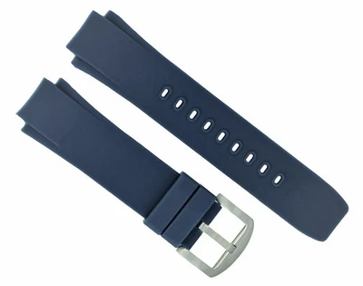 SILICONE RUBBER BAND STRAP FOR IWC 35380 353804 DUAL CROWN AQUATIMER BLUE - Photo 1/4