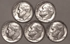 (5)  1964-P Roosevelt Dimes - 90% Silver - #7426D