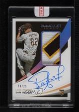 2021 Panini Immaculate Rookie Holo Silver 10/25 Luis Patino #125 Patch Auto h8e