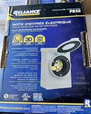 Reliance Controls PB Series Model PB30 Power Inlet Box 30A 125/250V NEMA L14-30