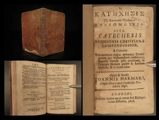 1698 Westminster Shorter Catechism + School Hymns Church of England Harmar GREEK