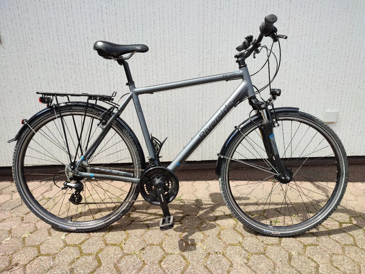 Riverside TR320 Trekking Fahrrad Herren 28 Zoll XL Schwarz Matt