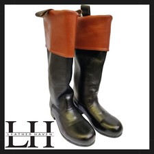 Revolutionary Colonial Riding Leather Boot, Long Leather Boot, Long Riding Boot