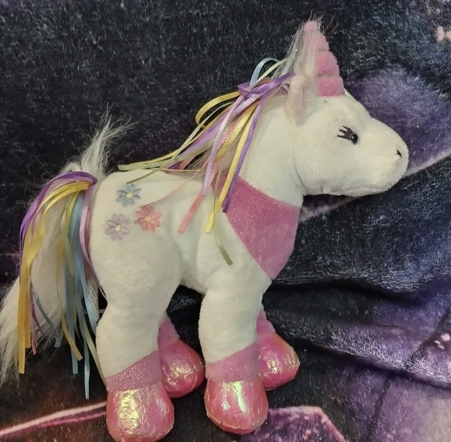 Plush Ganz UNICORN WEBKINS NO CODE WHITE 10" STUFFED ANIMAL Toy RIBBONS retired - Image 2 of 4