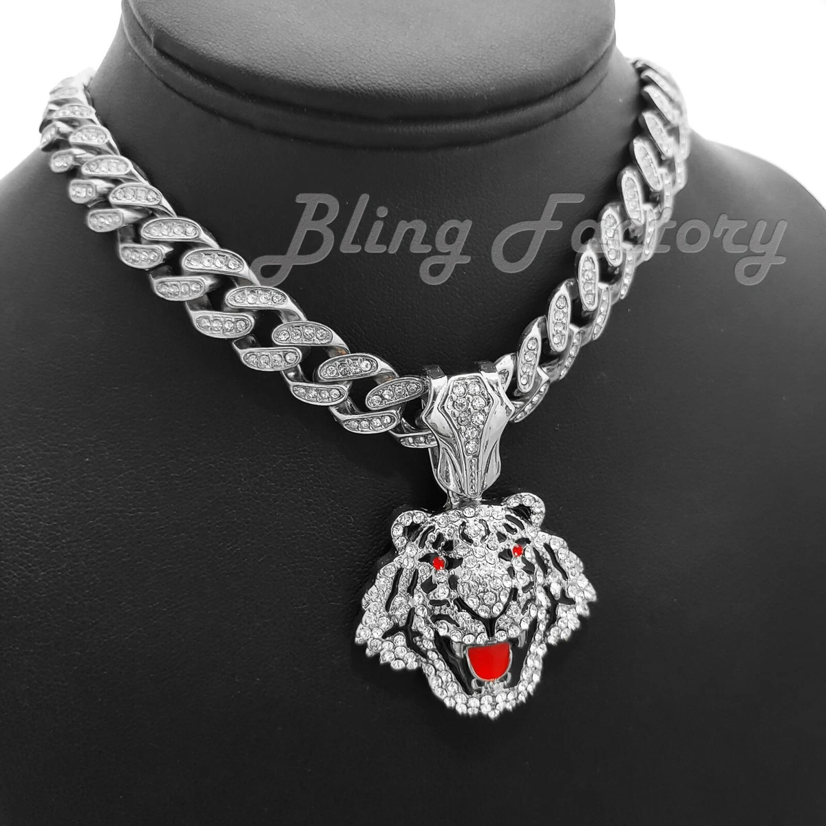 Iced out tiger pendant deals