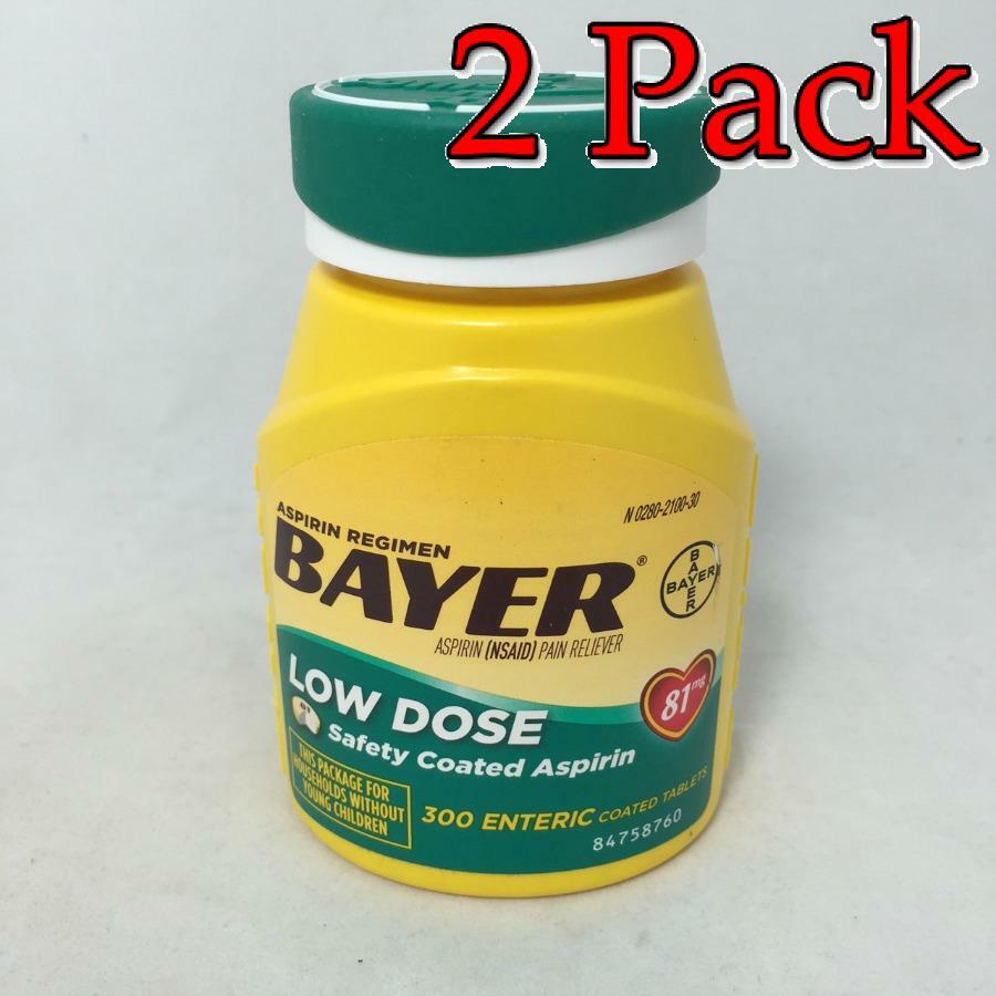 Bayer Aspirin Regimen Low Dose 81Mg, Enteric Coated Tablets, 300-Count (885678139685)