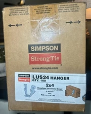 QTY. 100 Simpson Strong-Tie Joist Hanger LUS24