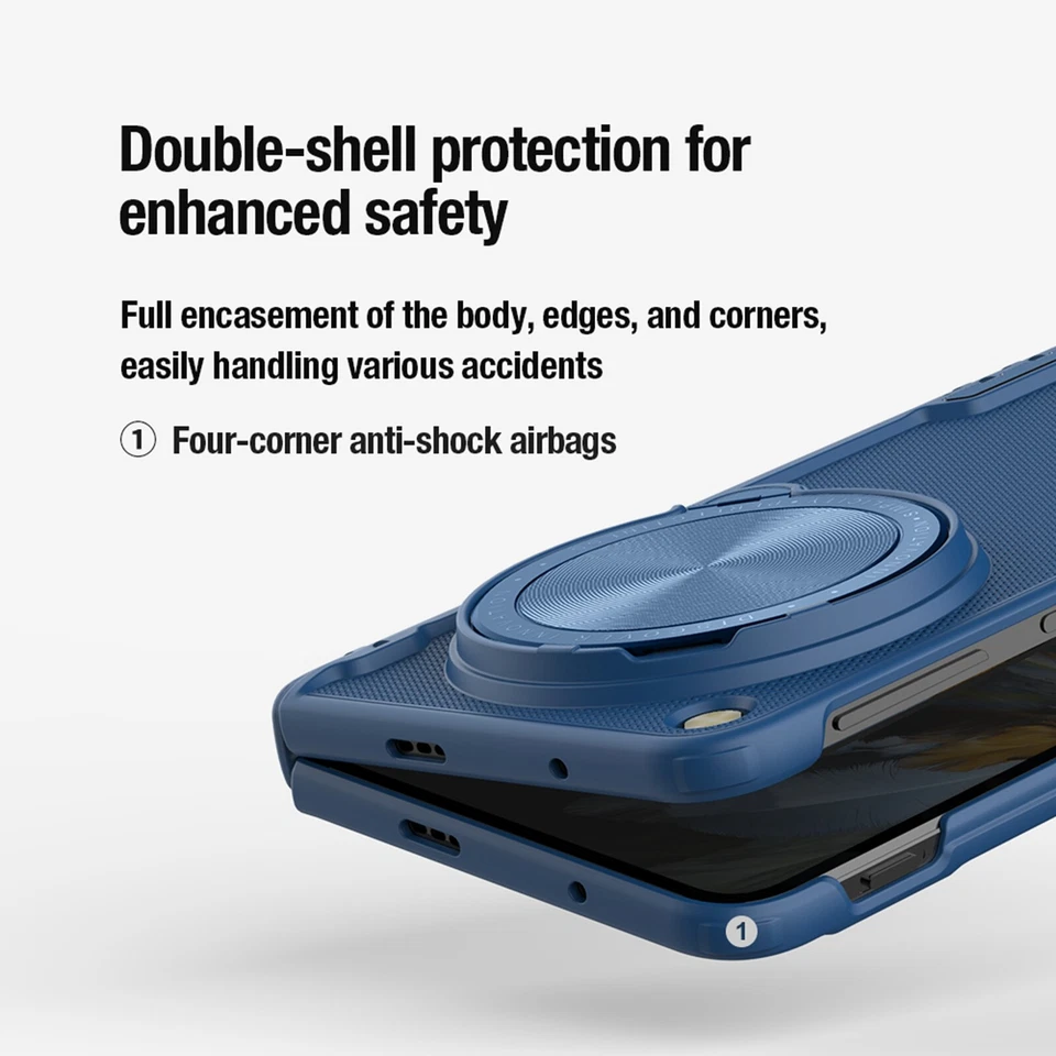 For OnePlus Open Frosted Hinge Protection Rugged Case + Camera Protection Stand - Image 3 of 4