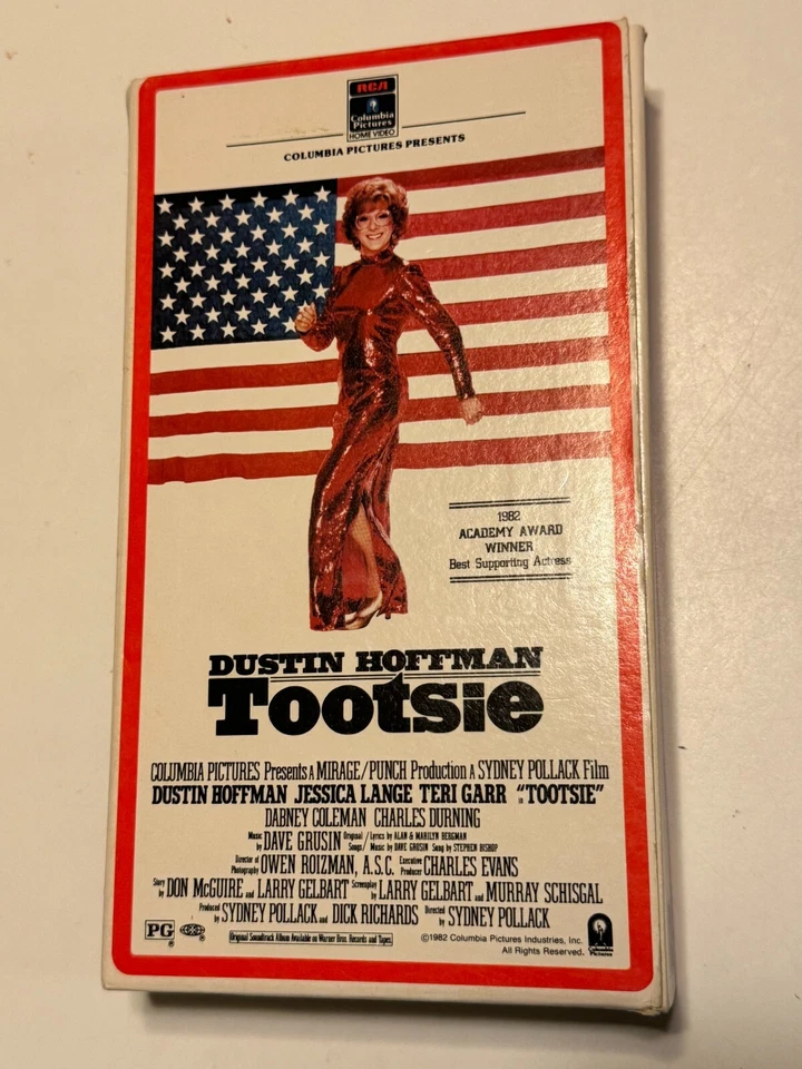 Vintage 1984 TOOTSIE Dustin Hoffman RCA Original FULL BOX VHS Cassette Tape NICE Foto 2 de 4