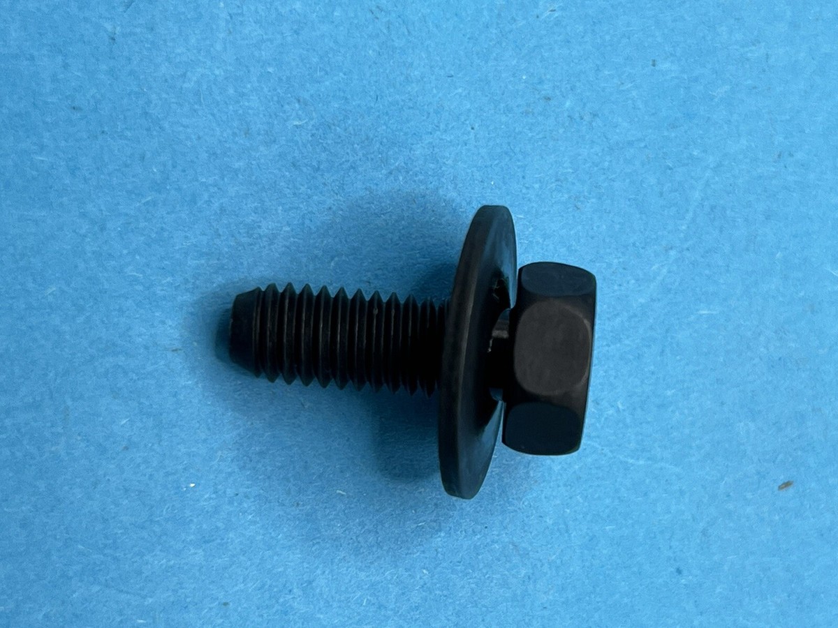 50 Pack M6-1.0 X 16mm Hex Head Sems Body Bolts – Black Fluorocarbon, 10mm Hex, GM 11508930 Compatible