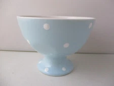 SPODE BAKING DAYS LIGHT BLUE FOOTED DESSERT/ FRUIT BOWL  5 1/4" X 4" -1003K