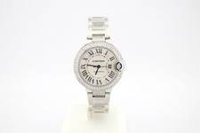 CARTIER BALLON BLEU 33MM STAINLESS AUTOMATIC DIAMOND ENCRUSTED WATCH WSBB0044 2