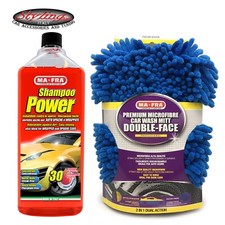 Guanti In Microfibra Per Lavaggio Auto - 2 Pezzi Bifacciali, Assorbenti, Con Polsino Elastico, Grigio/Giallo - Foto 7