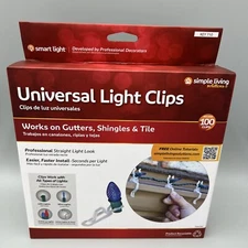100 Universal Light Clips! Simple Living Solutions For Gutters, Shingles & Tile