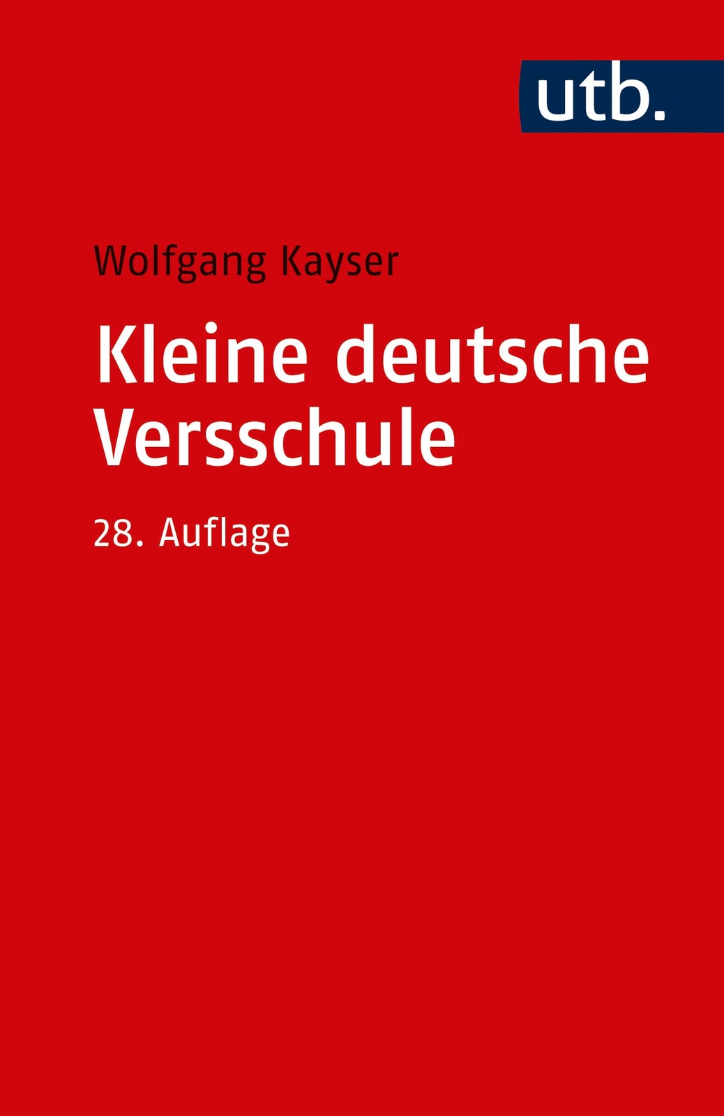 Thumbnail - Wolfgang Kayser / Kleine Deutsche Versschule
