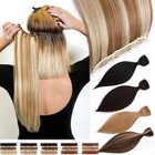 Remy Clip In Ein-Tressen Remy Echthaar Extensions Haarverlängerung Balayage LANG