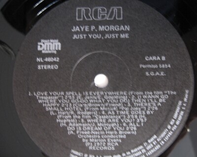 Jaye P. Morgan: Just You, Just Me LP RCA # NL-46042 Stereo Import