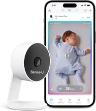 AI Baby Camera Monitor with Sensor-Free Sleep Breathing Movement Detection