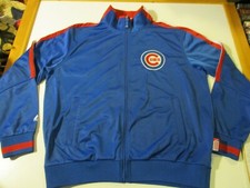 CHICAGO CUBS MAJESTIC BRAND AUTHENTIC THERMA BASE SEWN LOGO FULL ZIP JACKET LG